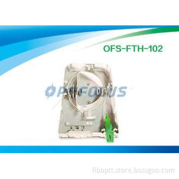 Small LightWeight 2 Holes Cable Terminal Box Indoor FTTH Cu
